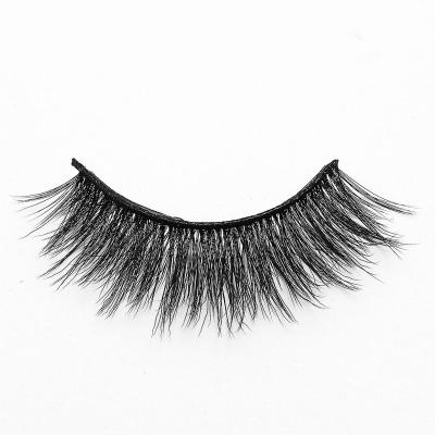 China Wholesale Natural Soft Thick Silk 3d 100 Highlights Classic Faux Silk Mink Eyelashes for sale