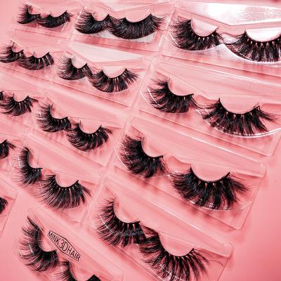 China Wholesale 25mm 3d 5d Natural Soft Eyelashes Private Label Real Mink Lashes Vendor Custom Packaging for sale