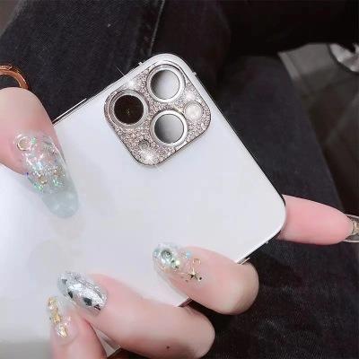 China Eco-Friendly Fashion Diamond Design Lens Screen Film For Iphone 12 Diamond Lens Protector Film Iphone 11 Promax for sale