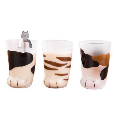 China 300ml viable wholesale rould outlets lead free glass water cup drink cup for juice milk tea coffee for sale