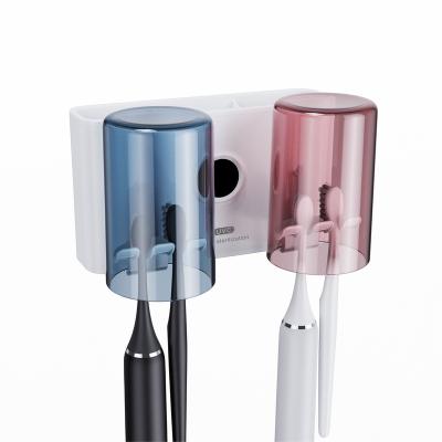 China Wall Mounted Electric UV-C UV Light Household Toothbrush Disinfection Sterilizer Toothbrush Sanitizer Holder for sale