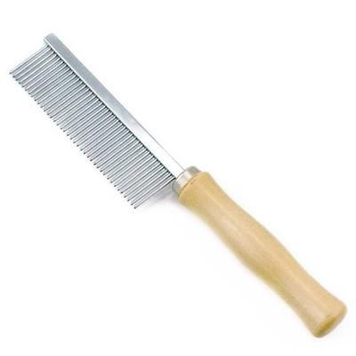 China Viable Cleaning Comb with Metal Pins Stainless Steel 20 Teeth Dog Comb Deshedding Tool Pet Grooming Cleaning Brush for sale