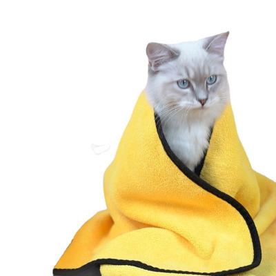 China Viable Wholesale Hot Sale Dog Cat Bath Quick Drying Pet Grooming Microfiber Bath Towels for sale