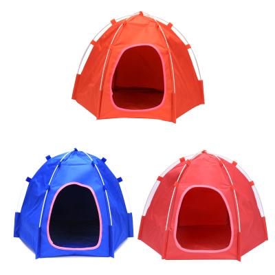 China Viable Cat and Dog Pet Tent Hexagon Cloth Tents Cat House Pet Tent 600 D+ Waterproof Prevent Bask in Oxford Cloth for sale