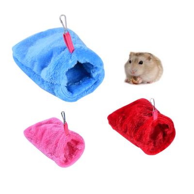 China Soft Plush Hamster Bedroom Bed Winter Warm Heating Pad Pampers Nest For Small Animal Hamster Guinea Pig Hedgehog for sale