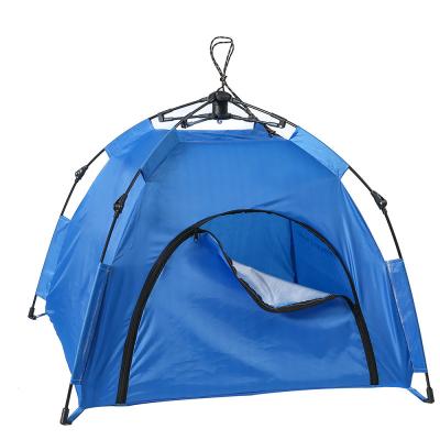 China Wholesale Foldable Pet Tent Outdoor Portable Pet Travel Tent Foldable Pet Tent With Mat for sale