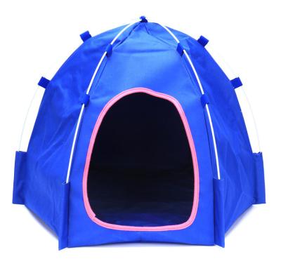 China Outdoor Hexagonal Portable Pet Tent Portable Pet Oxford Cloth Foldable Pet Tent for sale