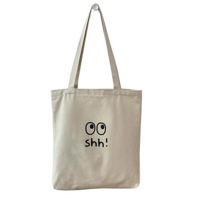 China Anime Bigger Smile Custom Made Reusable Luxury Eco-Friendly Handmade Reusable Grocery Packable Men's Khaki Canvas Bag for sale