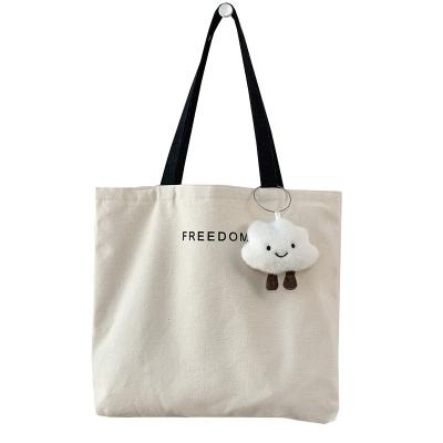 China Wholesale Single Canvas Moisture Proof Tote Bag With Cotton Promotion Printing Custom Shopping Bag for sale