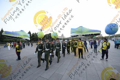 중국 당 주문을 받아서 만들어지는 장식적인 팽창식 걷는 헬륨 풍선 옥스포드 가죽 판매용