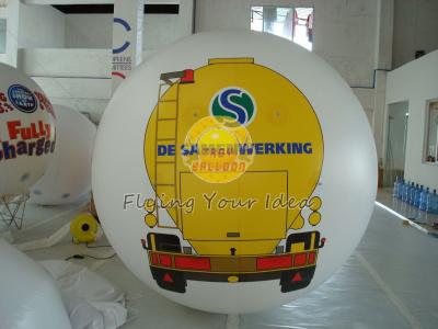 China White PVC Large Printed Helium Balloons with UV protected printing for Opening event for sale