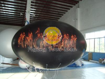 China Globo oval del PVC de la prenda impermeable y del negro incombustible 0.18m m con la impresión total de Digitaces en venta