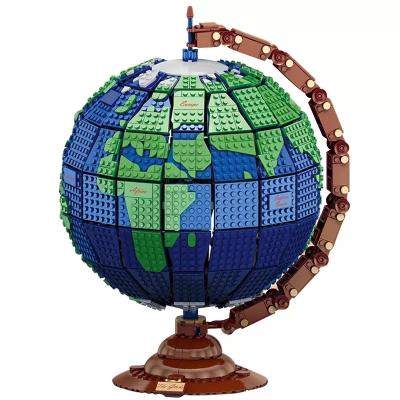 China Developmental Plastic Intellectual Building Toys Set HotSelling Mork MOC 031001 The Earth Globe Ideas Globe Map Model Building Blocks Technical MOC Bricks Educational Toys For Children Gift for sale