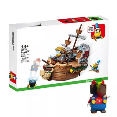 China 713912022 NEW Super Bowser Airship Marioeds Compatible Kids Gifts 99036 Building Block City Bricks DIY Toys Children Boys Gift 1152Pcs for sale