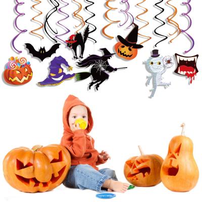 China Party Decoration XL142 HUANCAI Halloween Party Decorations Pumpkin PVC Hanging Swirls Home Decor Party Supplies for sale