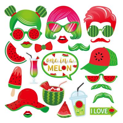 China Party Decoration Photo Props HUANCAI New Design 25 Pcs Watermelon Gifts Photo Booth Props DIY Or Assembled Party Props for sale