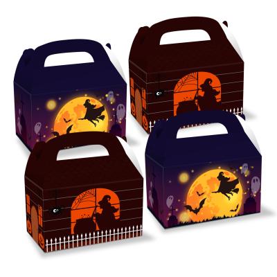 China DD038 Halloween Party Decoration Supplier Disposable Happy Paper Gift Favors Box Witch 12 PCS Custom Customized Kid Party for sale