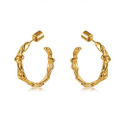 China Milliedition plenty choicesFast delivery Environmental friendly new designed CZ 18k gold plated circle earrings for sale