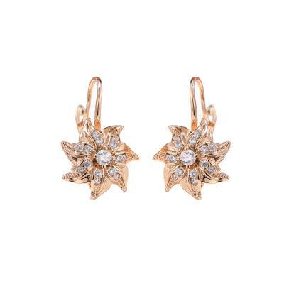 China Simple Milliedition Environmentally Friendly Gold Fashion Crystal Lightning Natural Stud Earrings Jewelry Accessories for sale