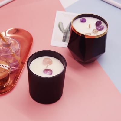 China Private Label Birthdays Soy Wax Candles Scented Crystal Candles for sale