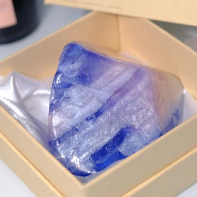 China Organic Handmade Women's Natural Crystal Soap Face Bath Wash Crystal Soap Gemstone Base Cleansing Scented Bar for sale