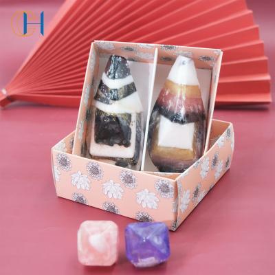 China Logo Cleaning Moisturize Luxury Custom Handmade Shiny Crystal Soap Foundation Base Cleansing Private Body for sale