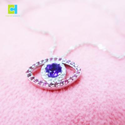 China FASHIONABLE Silver Crystal Necklace Crystal Collection Jewelry Wholesale Neck chain pendant for sale