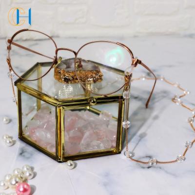 China Wholesale Fashion Luxury Gold Crystal Glasses Chain Masking Chain for sale