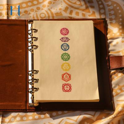 China Original Design Eco-friendly Paper Leather PU Crystal Notebook Spiral Diary Notepad Gift Traveler Journal for sale