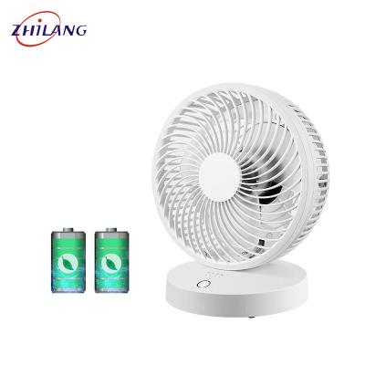 China Hotel White 8 Inch Mini Usb Rechargeable Height Adjustable Circulation Air Table Fan for sale