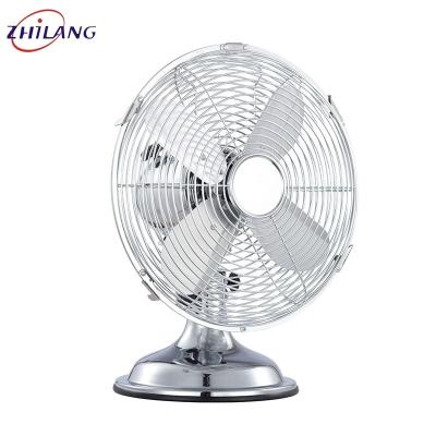 China High Quality 10 Inch Hotel Retro Electric Aluminum Table 4 Blades Desk Fan for sale