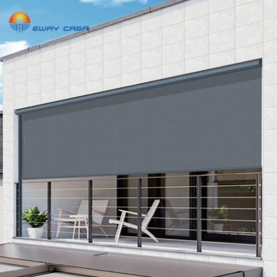 China Manual Style Roller Shades Track Zipper Shade Outdoor Spring Windproof Shades Windproof Shades For Outdoor SC-ORB-SD for sale