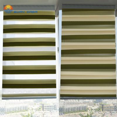 China Color Matching Double Color Zebra Blinds Gray Customized Zebra Blinds Blackout Double Color Zebra Blind Curtain No.ZB_SC for sale