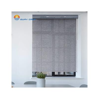 China 2020 New Minimalist Eway Home Style Semi Sheer Faux Canvas Roll Blinds Window Customized Roller Blinds For Living Room No.RB_TC49-1/2/3 for sale