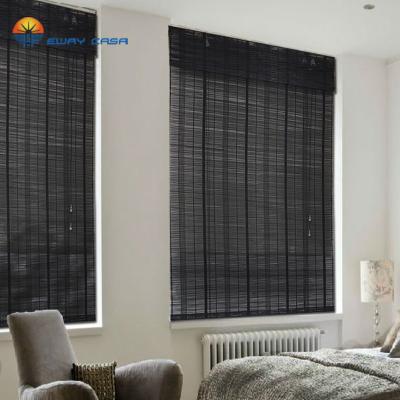 China Eco-Friendly Bamboo Blinds Semi Pure Roll Up Roman Style Bamboo Shades Natural Made Shutter With Valance No.BB_YCX for sale