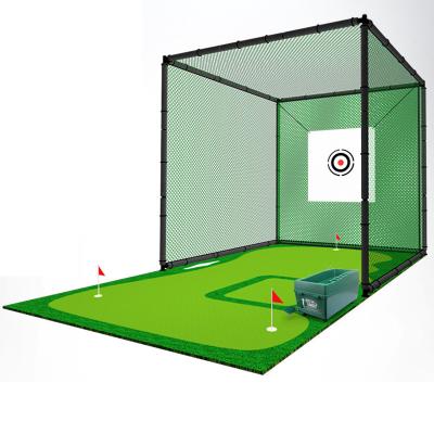 China Artificial Grass/Velvet Mat + Frame Plastic Manufacturers Wholesale Sports Golf Swing Trainer Net Indoor/Outdoor Practice Net Golf Target Net for sale