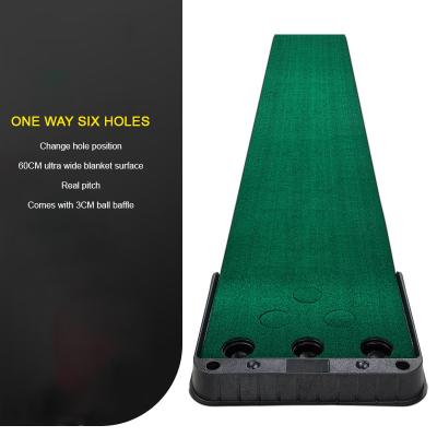 China Artificial Grass/Velvet Mat + Plastic High Quality Artificial Indoor Slope Golf Putting Green Grass 3m Golf Meter Golf Sight Adjustable Putting Green Set for sale