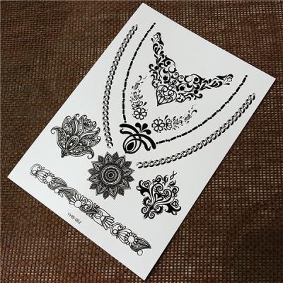 China Artificial Fake Black Temporary Tattoo Stickers Paper Water Transfer for sale