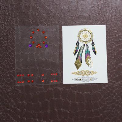 China Flash Bling Temporary Rhinestone Tattoo Stickers For Face / Hand / Eyeshadow for sale