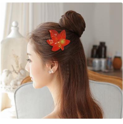 China Hair Decoration Leather  Hair Bows For Infants / Babies / Little Girls for sale