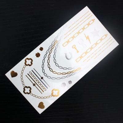 China Long Lasting Metallic Tattoo Stickers , Birthday Temporary Tattoos Bracelets for sale