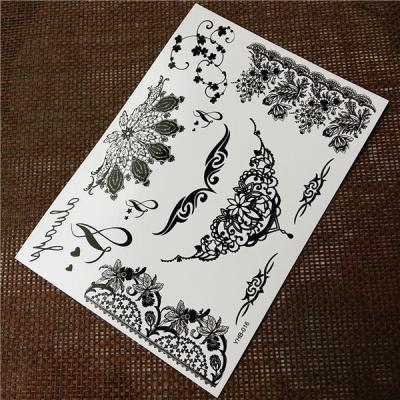 China Arm / Hand Bracelets Black Tattoo Stickers , Real Looking Fake Tattoos Stickers for sale