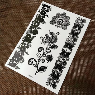 China OEM Service Black Tattoo Stickers Non Toxic Glitter Flash Temporary Tattoos for sale