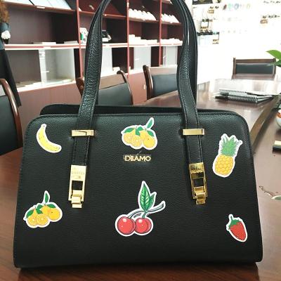 China Silk Printing Handmade Bags Leather Sticker Patch Embossed Dealing Finished for sale