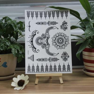 China Adults Cute Hand Henna Black Tattoo Stickers Customizable Size And Patterns for sale