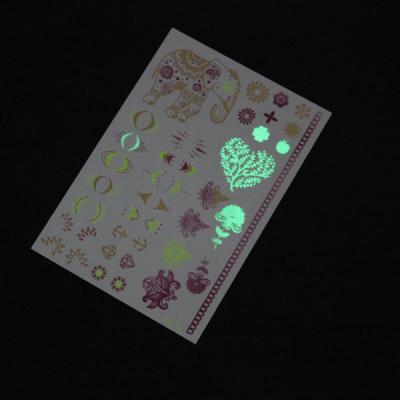 China Glow In The Dark Temporary Tattoos For Kids , Temporary Eyebrow / Face Tattoos for sale