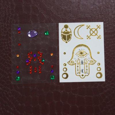 China Temporary Henna Design Rhinestone Tattoo Stickers , Face Jewels And Rhinestones for sale