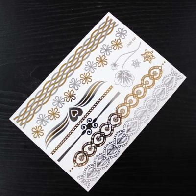 China Glitter / Flash Metal Body Makeup Hair Tattoo Sticker Fashion Semi Permanent for sale