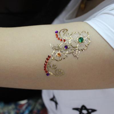 China Metallic Temporary Rhinestone Eye Tattoos Stickers With Fake Gem Stylish for sale