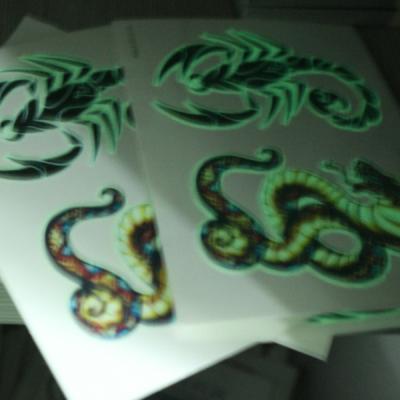 China UV Blacklight Glow In The Dark Face Tattoos Temporary Non Permanent for sale